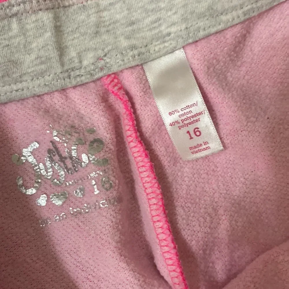 •JUSTICE• hot pink capri sweatpants/jogger in size 16 - Picture 5 of 8